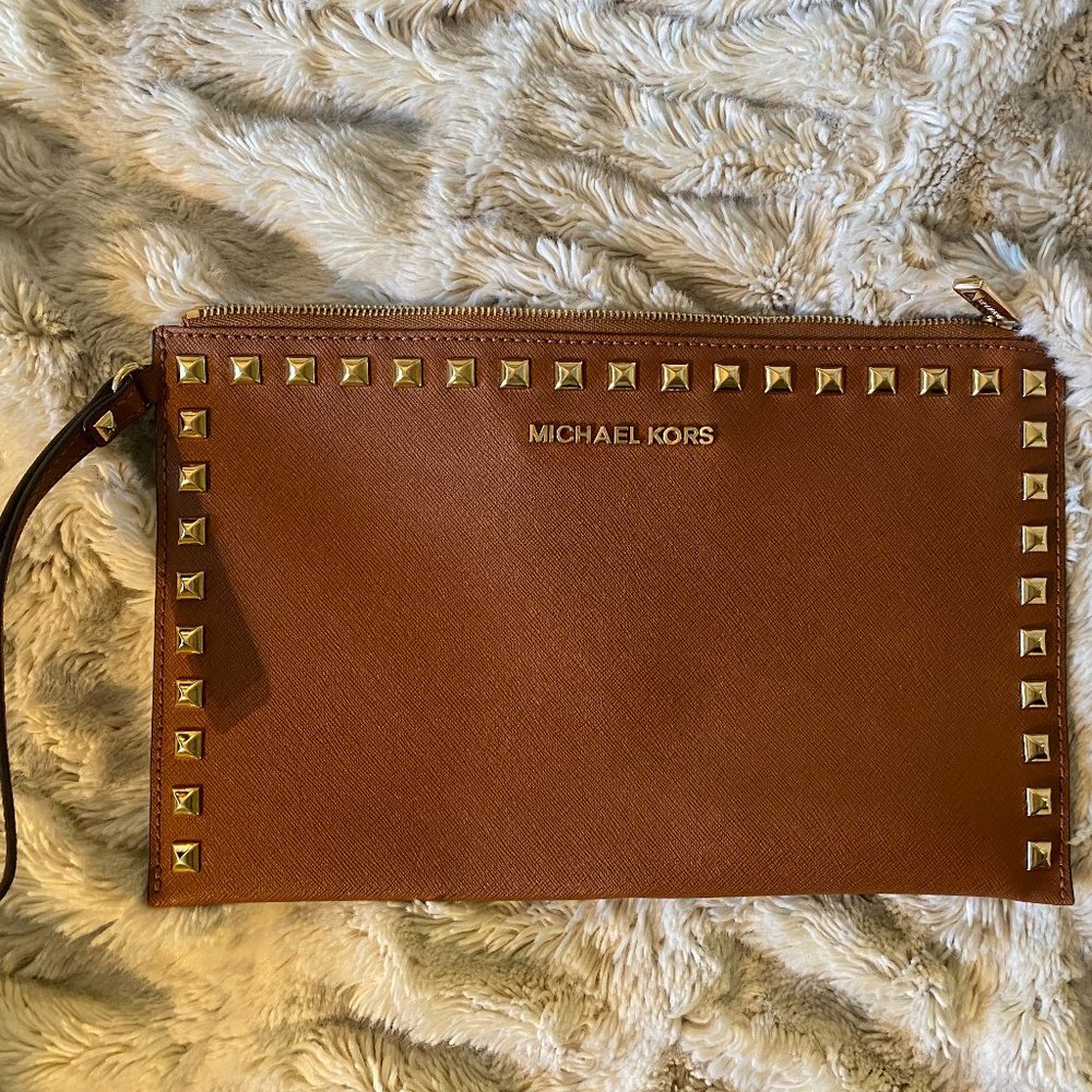 Michael Kors studded clutch